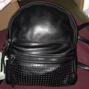 Black mini backpack